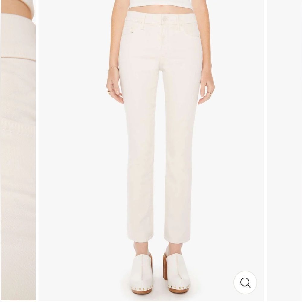 NWT Mother‎ Denim- The Insider Flood in Crystal Gray Size 25